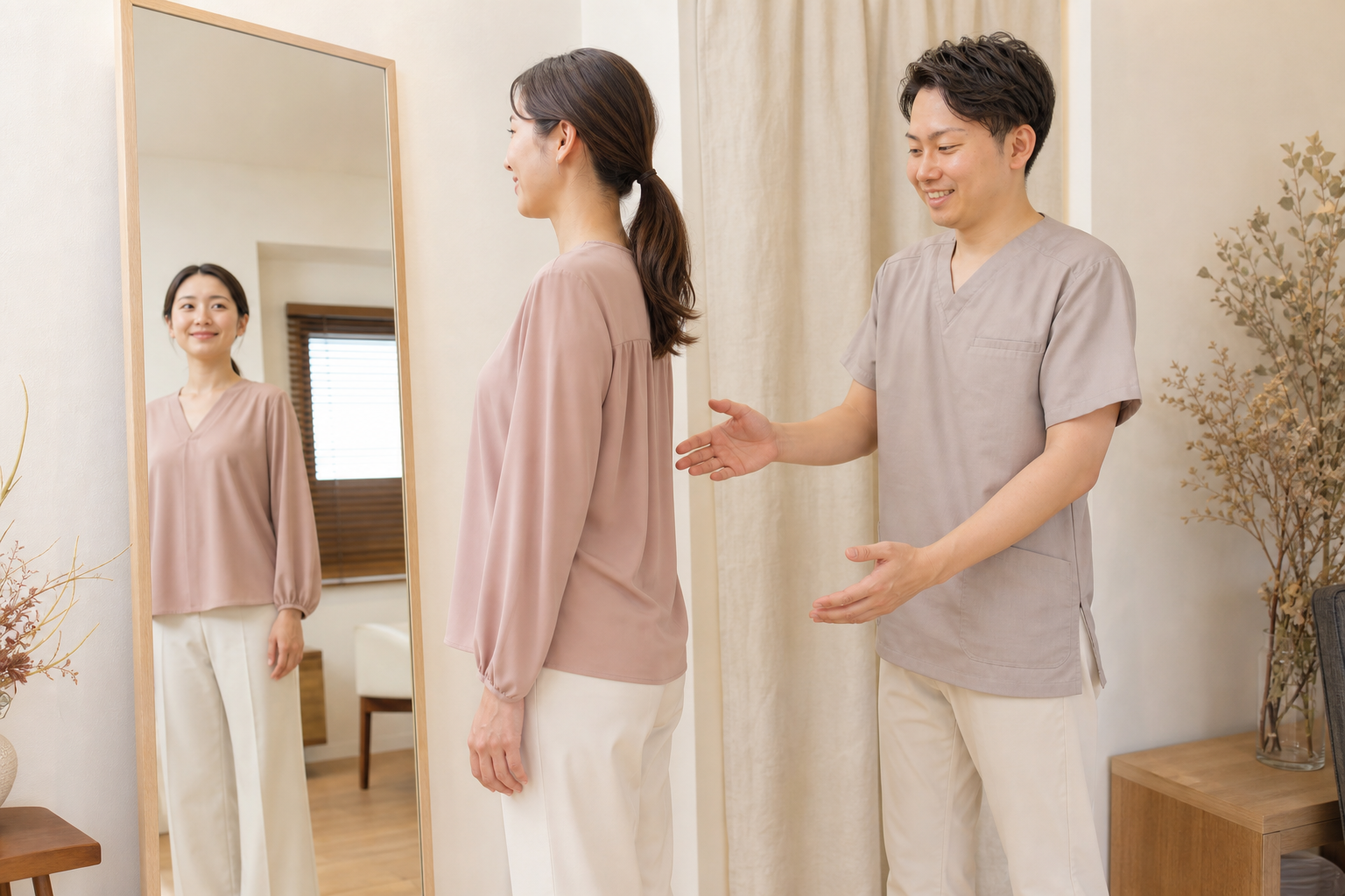 自由が丘の巻き肩整体に関する姿勢・巻き肩のイメージ